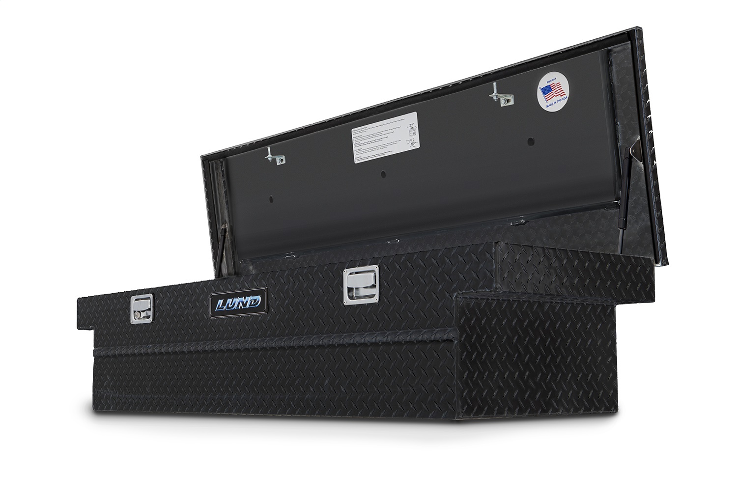 Lund 75400T 70-Inch Cross Bed Truck Tool Box, Black Aluminum-75400T