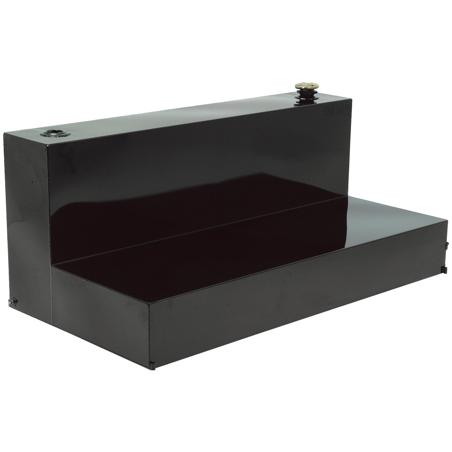 Lund 76590 90 Gallon L-Shaped 56-Inch Liquid Storage Tank, Black Steel-76590