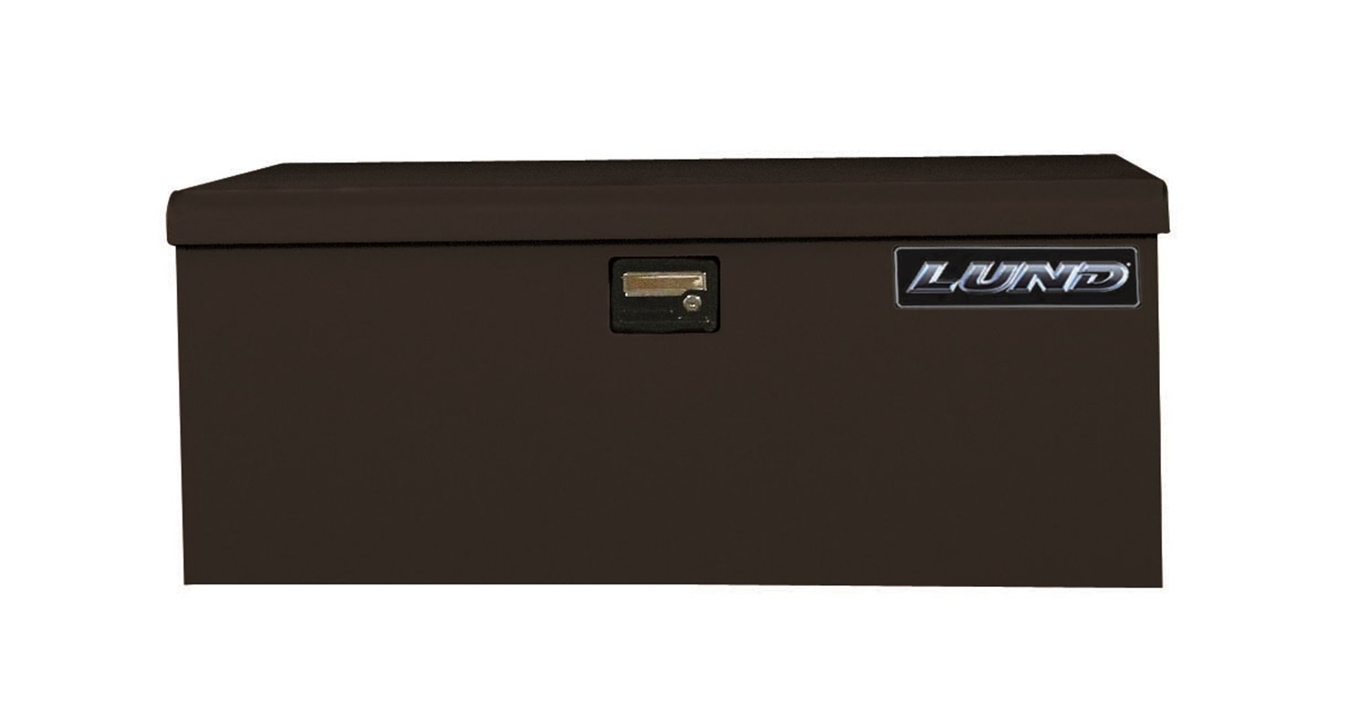 Lund 78024T Light Duty Small 24-Inch Job Site Storage Box, Black Steel-78024T
