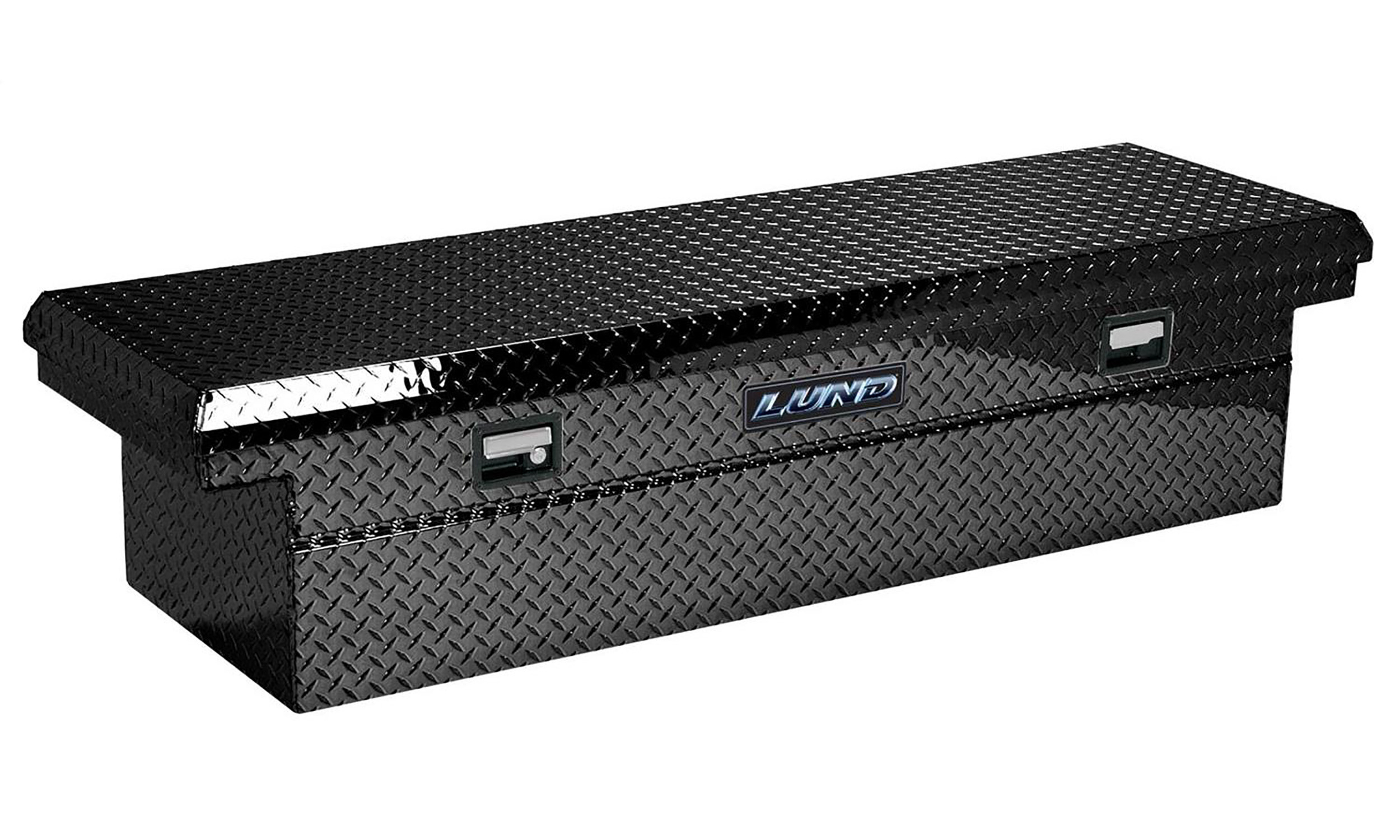 Lund 79100LP 70-Inch Cross Bed Truck Tool Box, Black Aluminum-79100LP