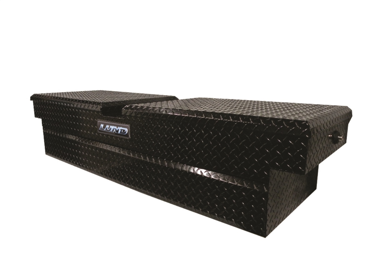 Lund 79150PB 70"Cross Bed Truck Tool Box, Black Aluminum-79150PB