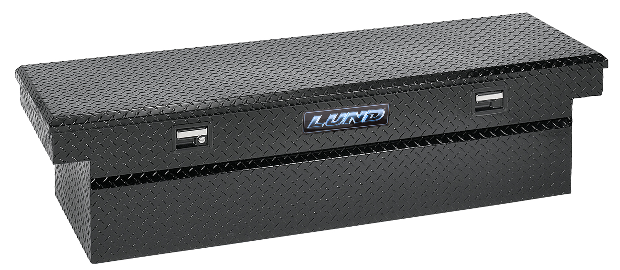 Lund 79305 72 Inch Cross Bed Truck Tool Box for Heavy-Duty 72 Inch Trucks, Single Lid, Black Aluminum-79305