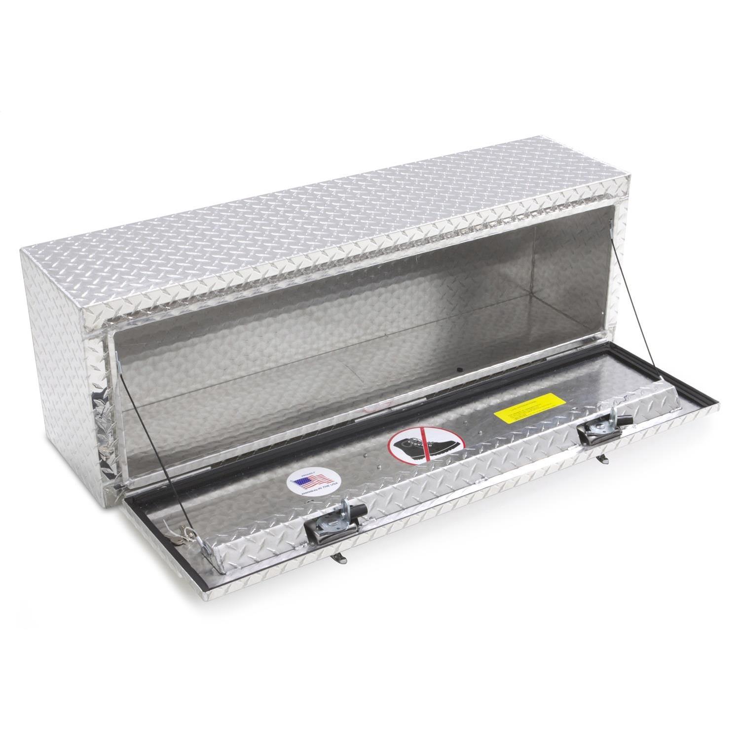 Lund 8148 48 Inch Top Mount L-Wing Truck Tool Box, Brite Aluminum-8148