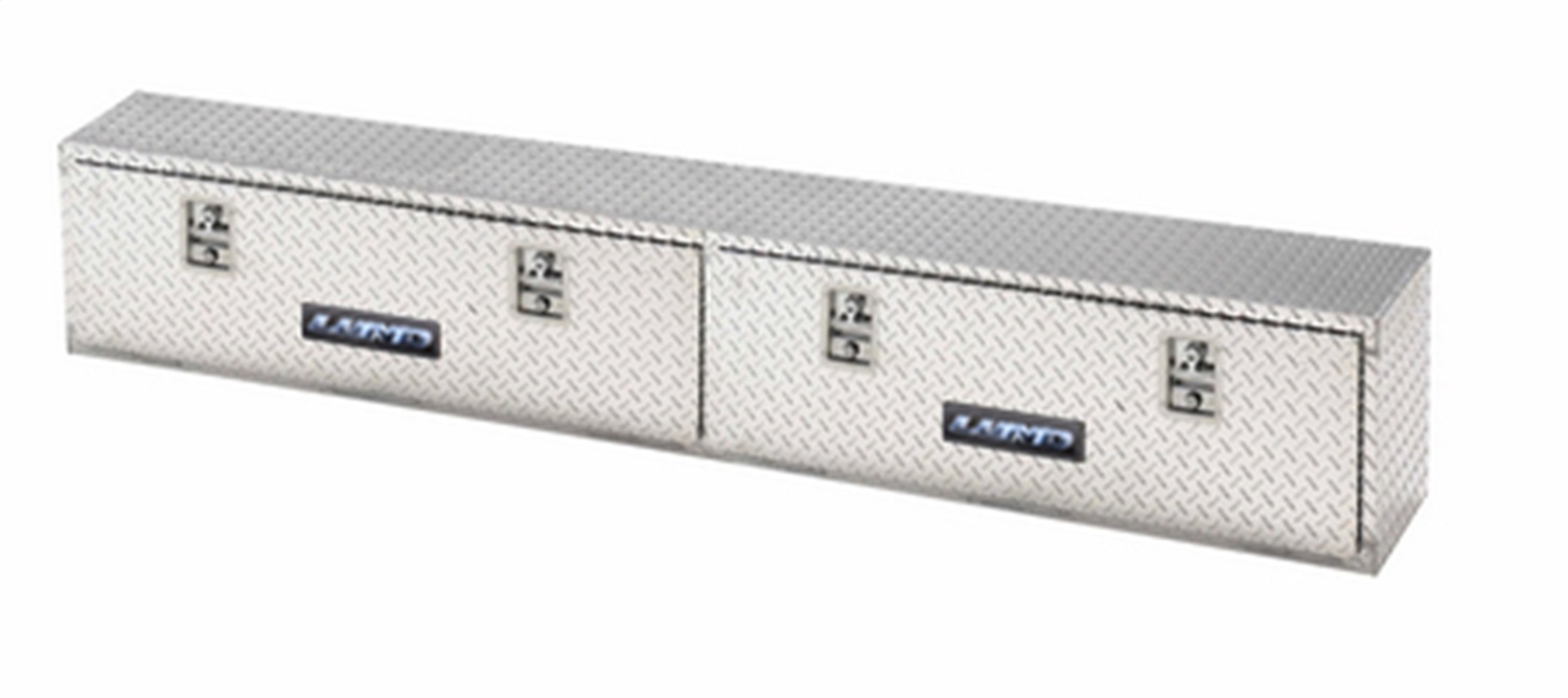 Lund 8190T 90-Inch Top Mount L-Wing Truck Tool Box, Brite Aluminum-8190T