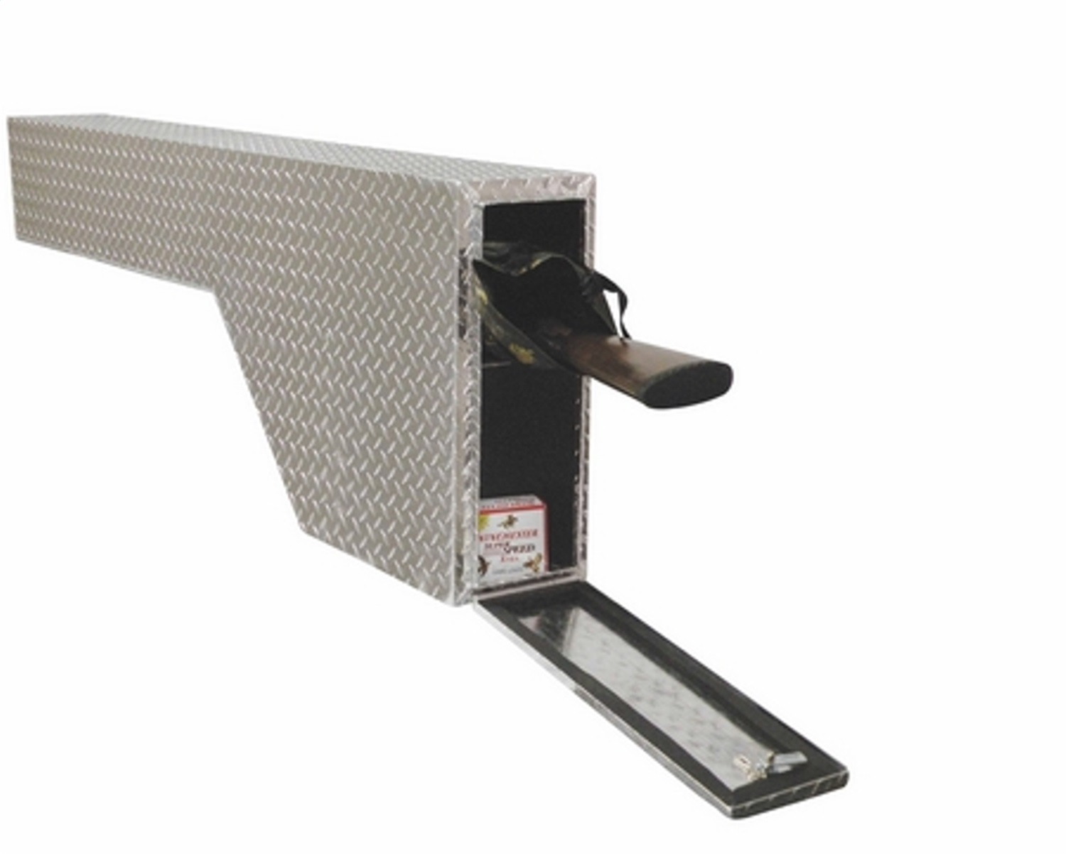 Lund 8227 53-Inch Fender Well Gun Box, Brite Aluminum-8227