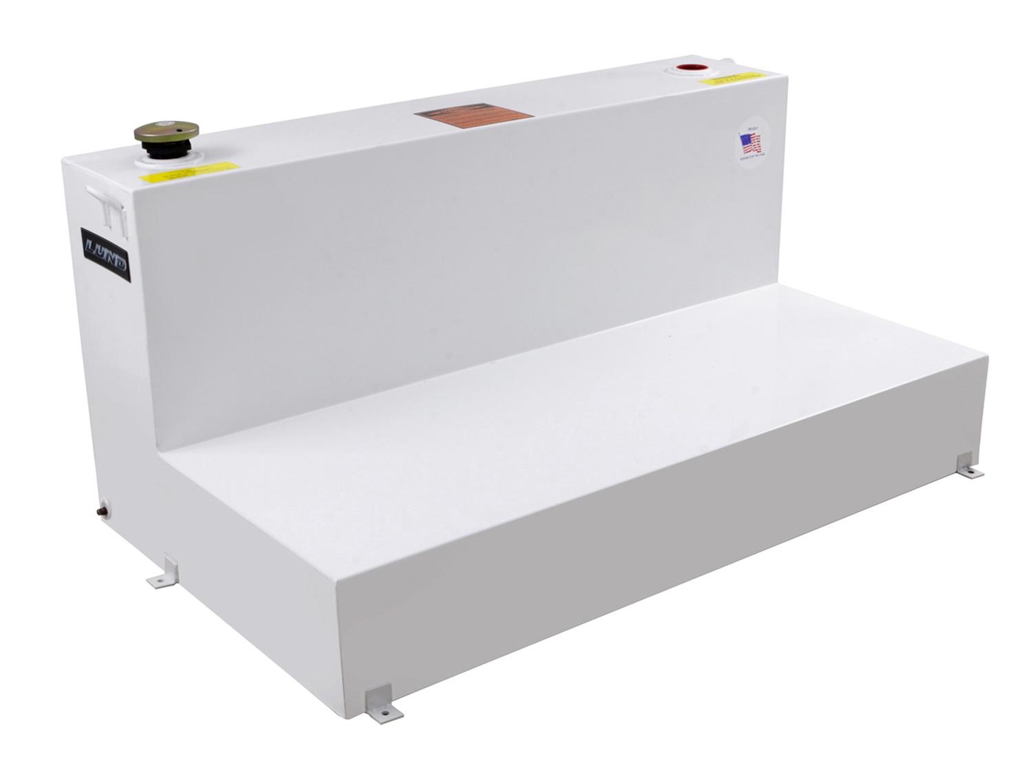 Lund 83510T Full Size L-Shaped Steel Liquid Storage Tank, White Steel-83510T