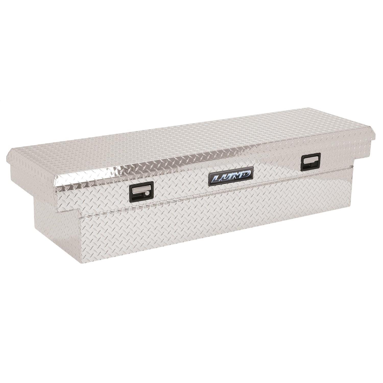 Lund 9305 72 Inch Cross Bed Truck Tool Box for Heavy-Duty 72 Inch Trucks, Single Lid, Brite Aluminum-9305