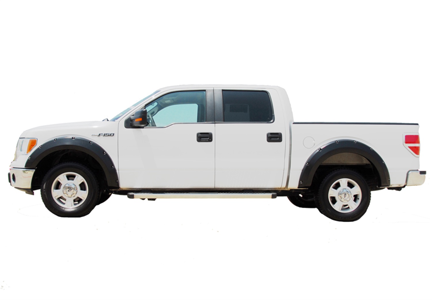 Lund RX312SA Elite Series Black Rivet Style Smooth Finish Front Fender Flares for 2009-2014 Ford F-150 (Excludes Raptor and Platinum)-RX312SA