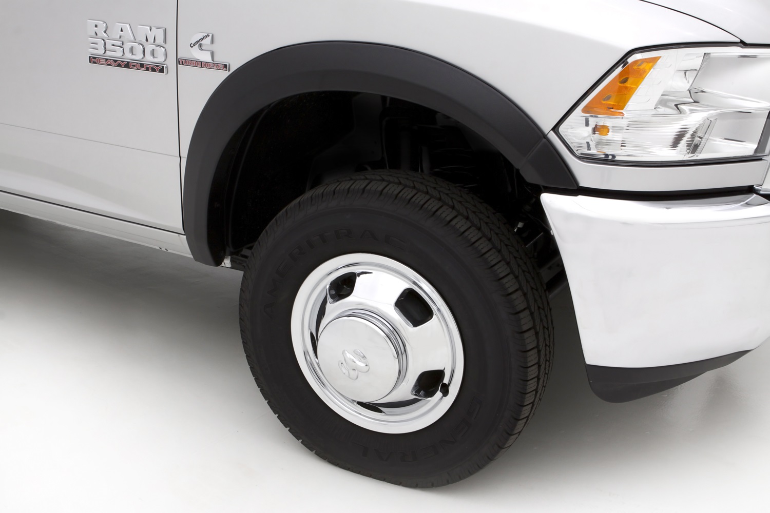 Lund SX205SA Elite Series Black Sport Style Smooth Finish Front Fender Flares for 2010-2018 Ram 2500/3500 (Includes Dually)-SX205SA