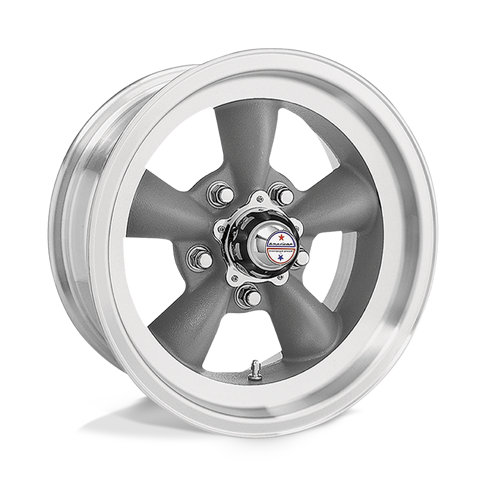 American Racing Vintage VN105 TORQ THRUST D 15X7 TORQ THRUST GRAY MACHINED LIP 5X4.75 - VN1055761