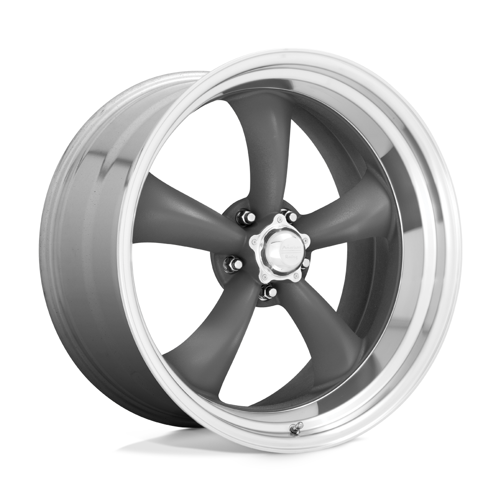 American Racing Vintage VN215 CLASSIC TORQ THRUST II 17X8 MAG GRAY MACHINED LIP 5X4.75 - VN2157861US