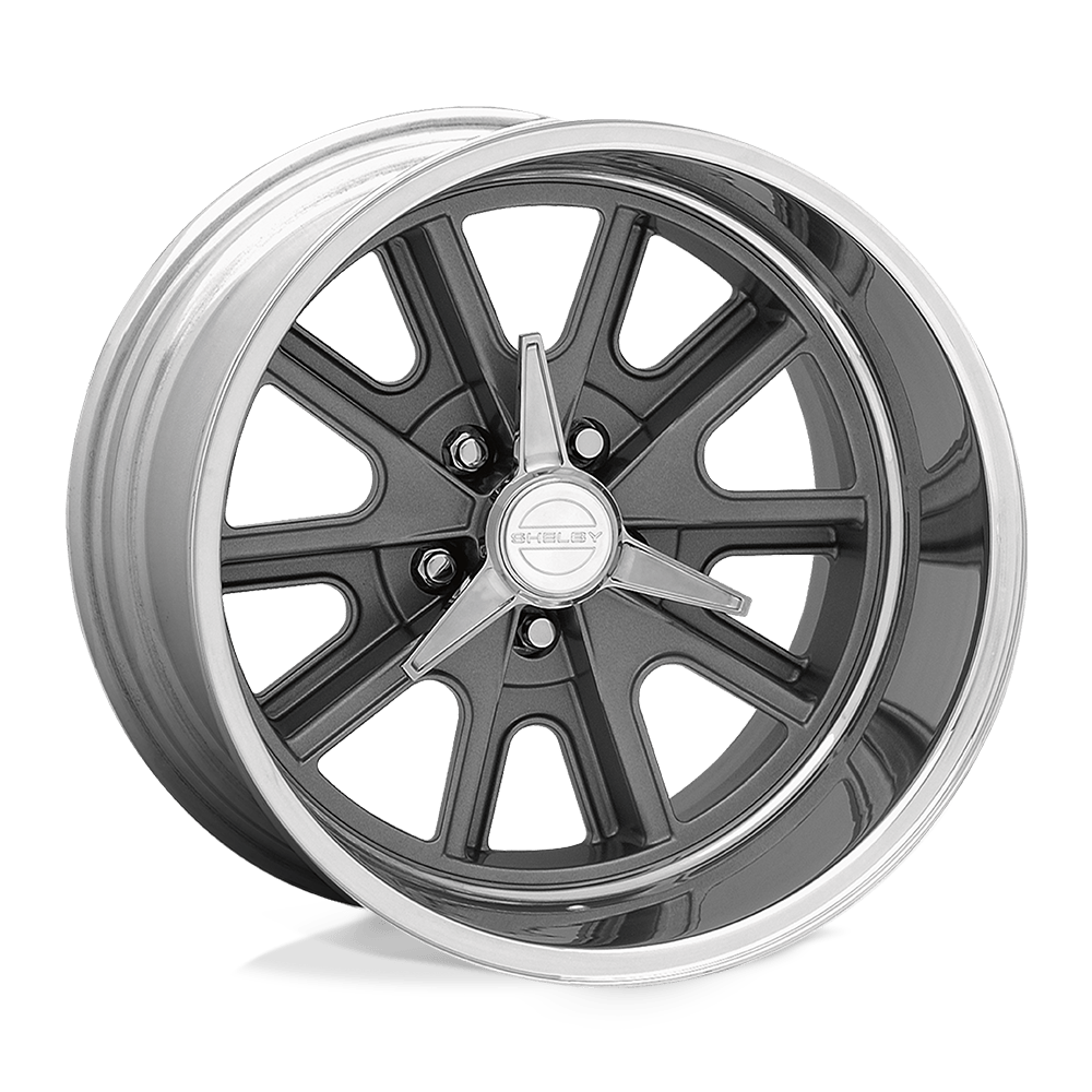 American Racing Vintage VN427 SHELBY COBRA 17X8 TWO-PIECE MAG GRAY CENTER POLISHED BARREL 5X4.5 - VN427786540