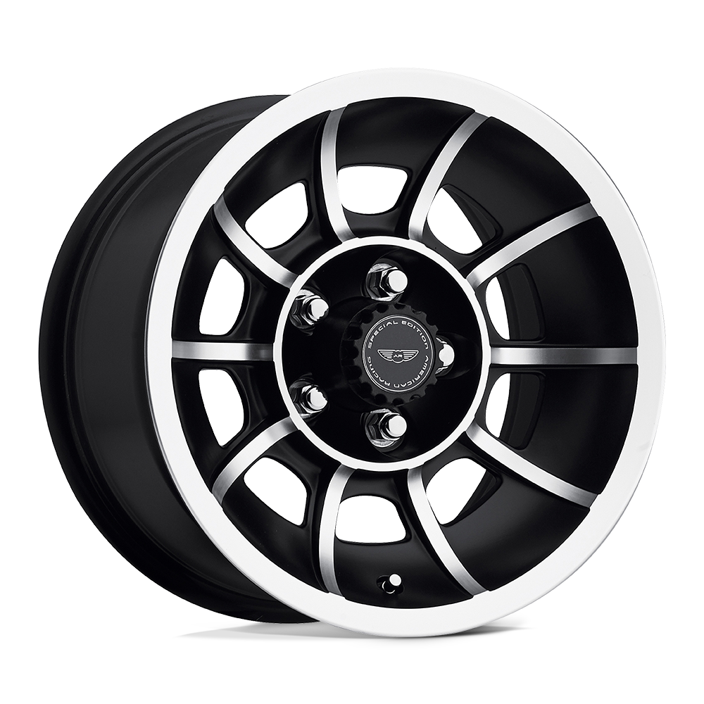 American Racing Vintage VN47 VECTOR 15X7 SATIN BLACK MACHINED 5X4.5 - VN475765B