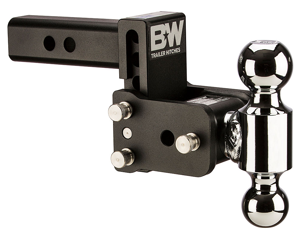B&W Tow And Stow Dual Ball 2 Adj Ball Mount 3 Drop/3-1/2 Rise, Black TS10035B