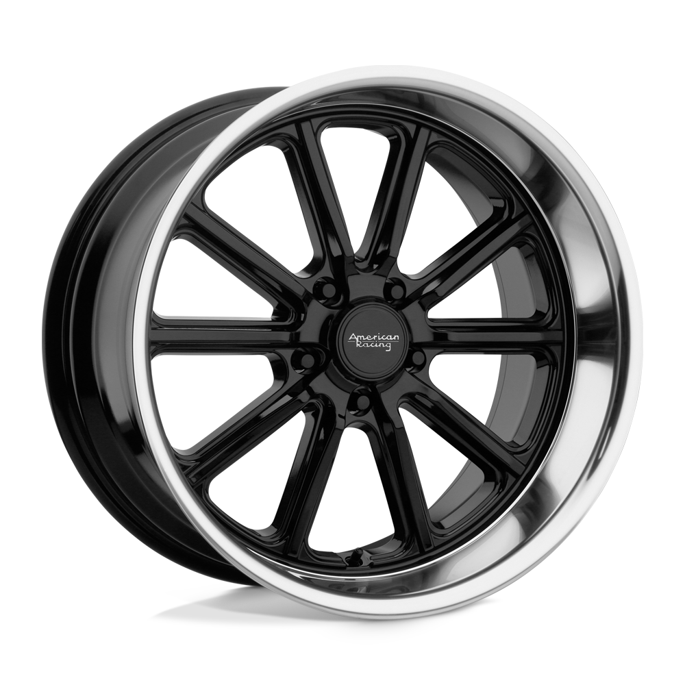 American Racing Vintage VN507 RODDER 20X8 GLOSS BLACK DIAMOND CUT LIP 5X4.75 - VN50728034300