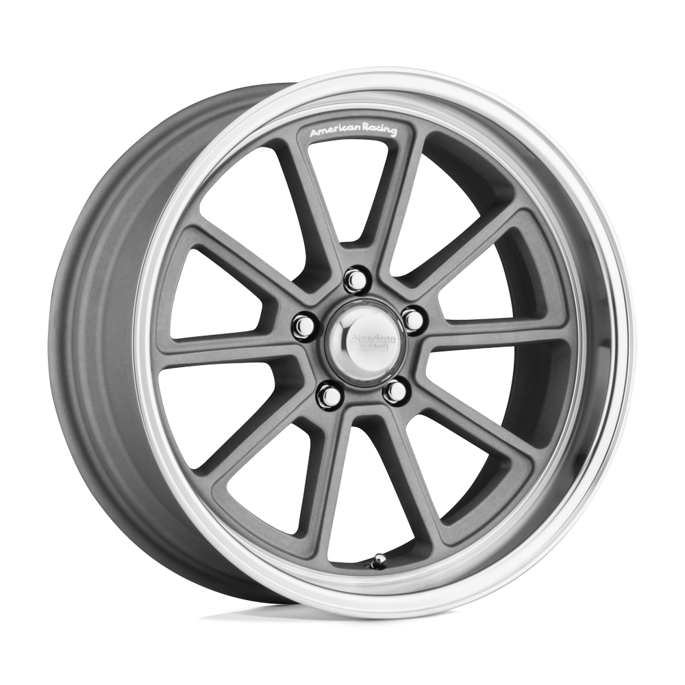 American Racing Vintage VN510 DRAFT 18X10 VINTAGE SILVER DIAMOND CUT LIP 5X4.5 - VN51081012412