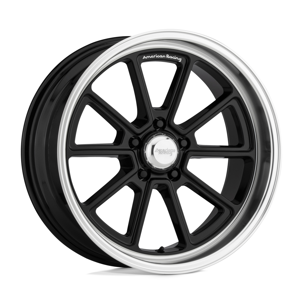 American Racing Vintage VN510 DRAFT 18X8 GLOSS BLACK DIAMOND CUT LIP 5X5.0 - VN51088050300