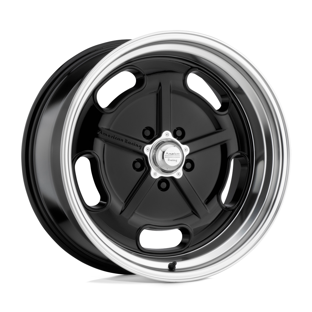 American Racing Vintage VN511 SALT FLAT 22X8.5 GLOSS BLACK DIAMOND CUT LIP 5X4.75 - VN51122834300