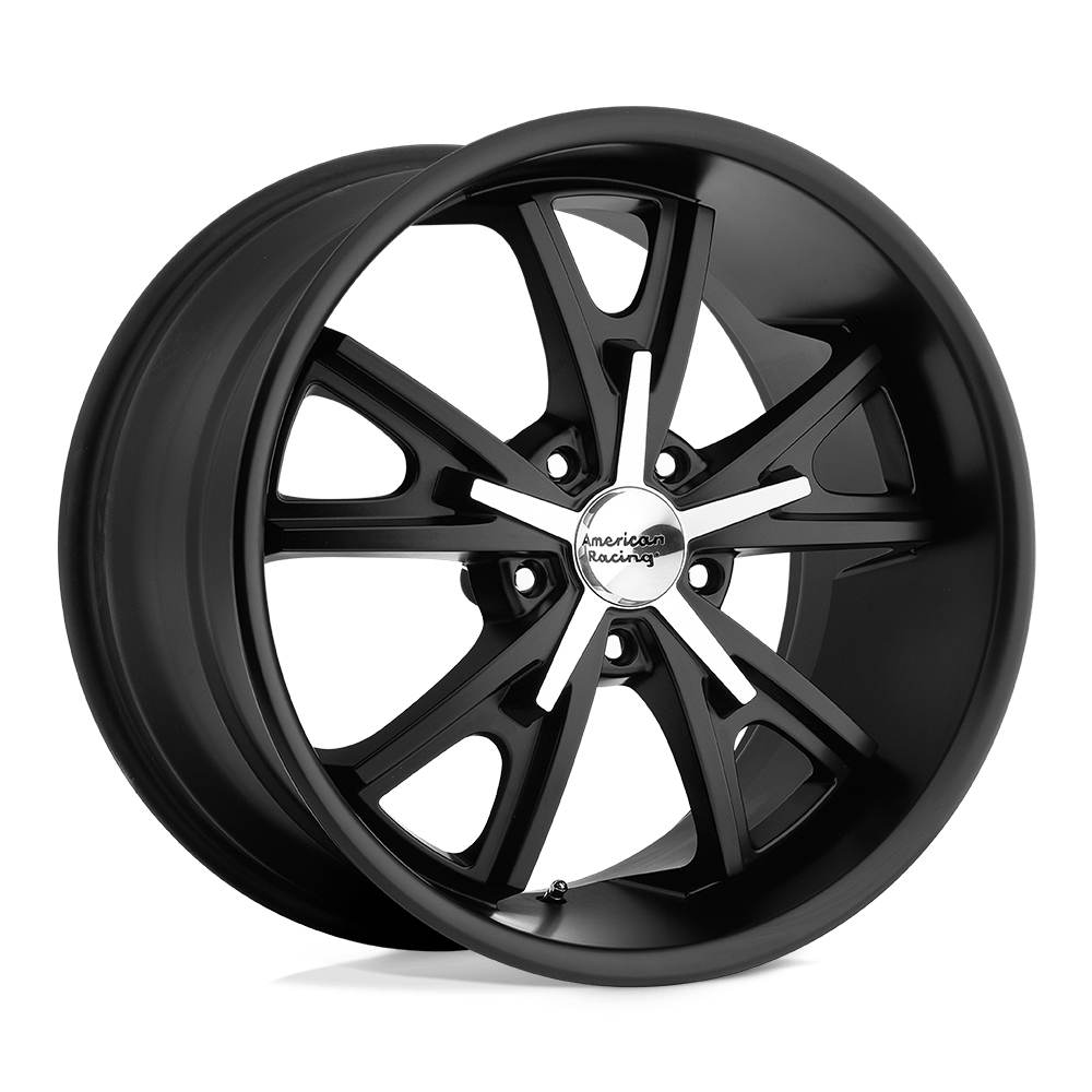 American Racing Vintage VN801 DAYTONA 22X11 SATIN BLACK WITH MACHINED FACE 5X4.5 - VN80122112738