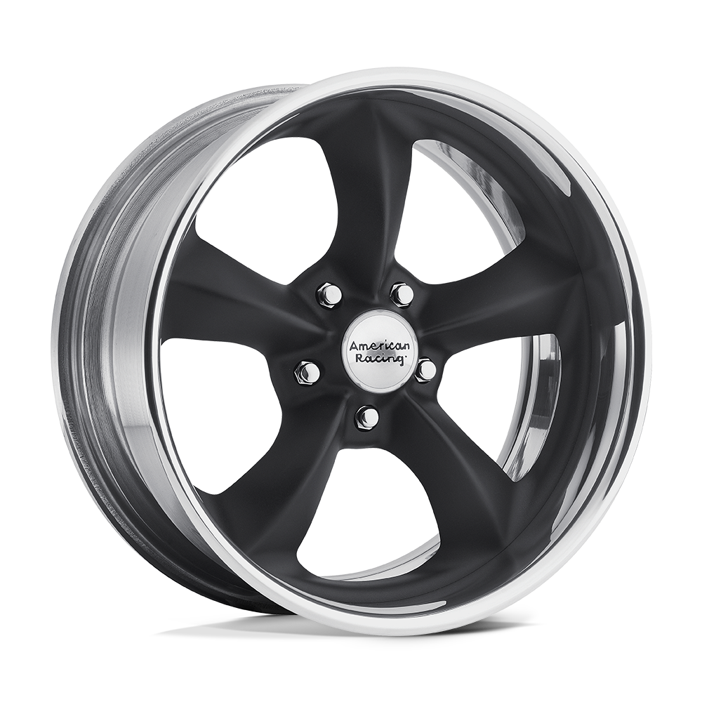 American Racing Vintage VN425 TORQ THRUST SL 18X9 HOT ROD BLACK POLISHED BARREL BLANK - VNB425890XX