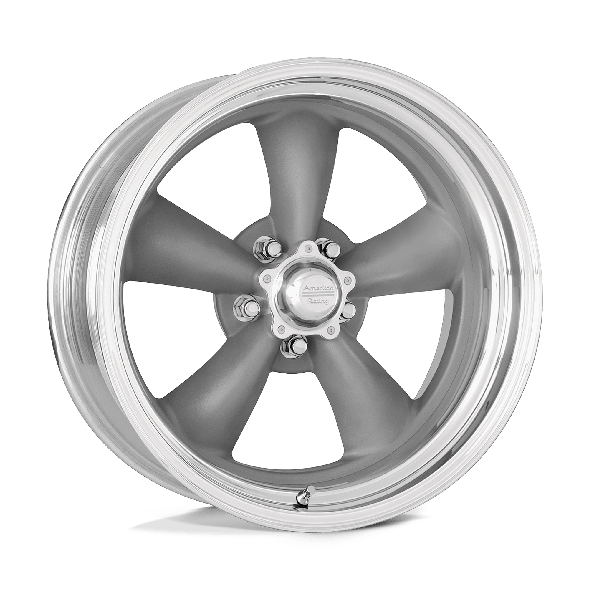 American Racing Vintage VN205 CLASSIC TORQ THRUST II CUSTOM 17X9.5 TORQ THRUST GRAY POLISHED LIP 5X4.75 - VNCL2057956165
