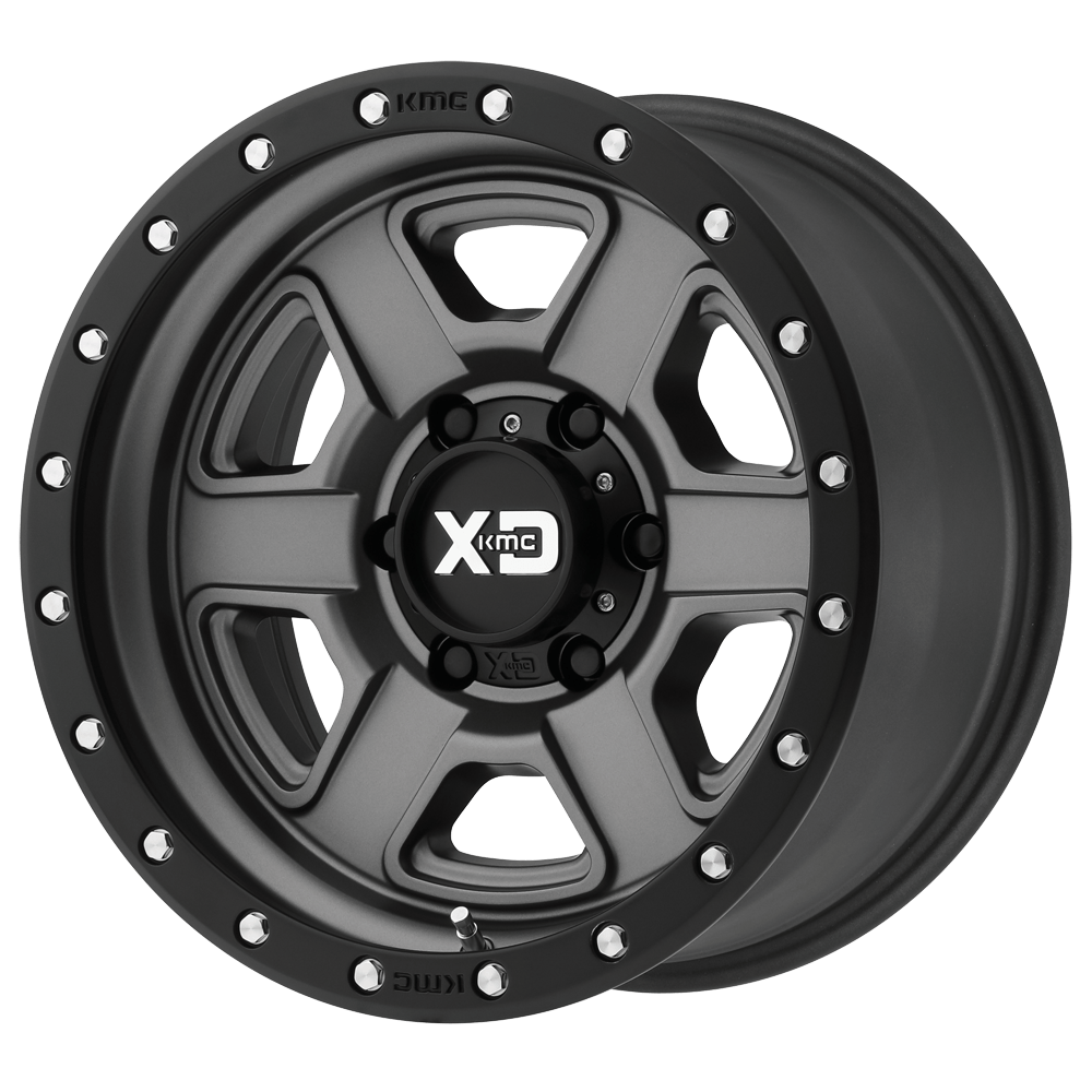 XD XD133 FUSION OFF-ROAD 17X9 SATIN GRAY WITH SATIN BLACK LIP 5X5.0 - XD13379050412N
