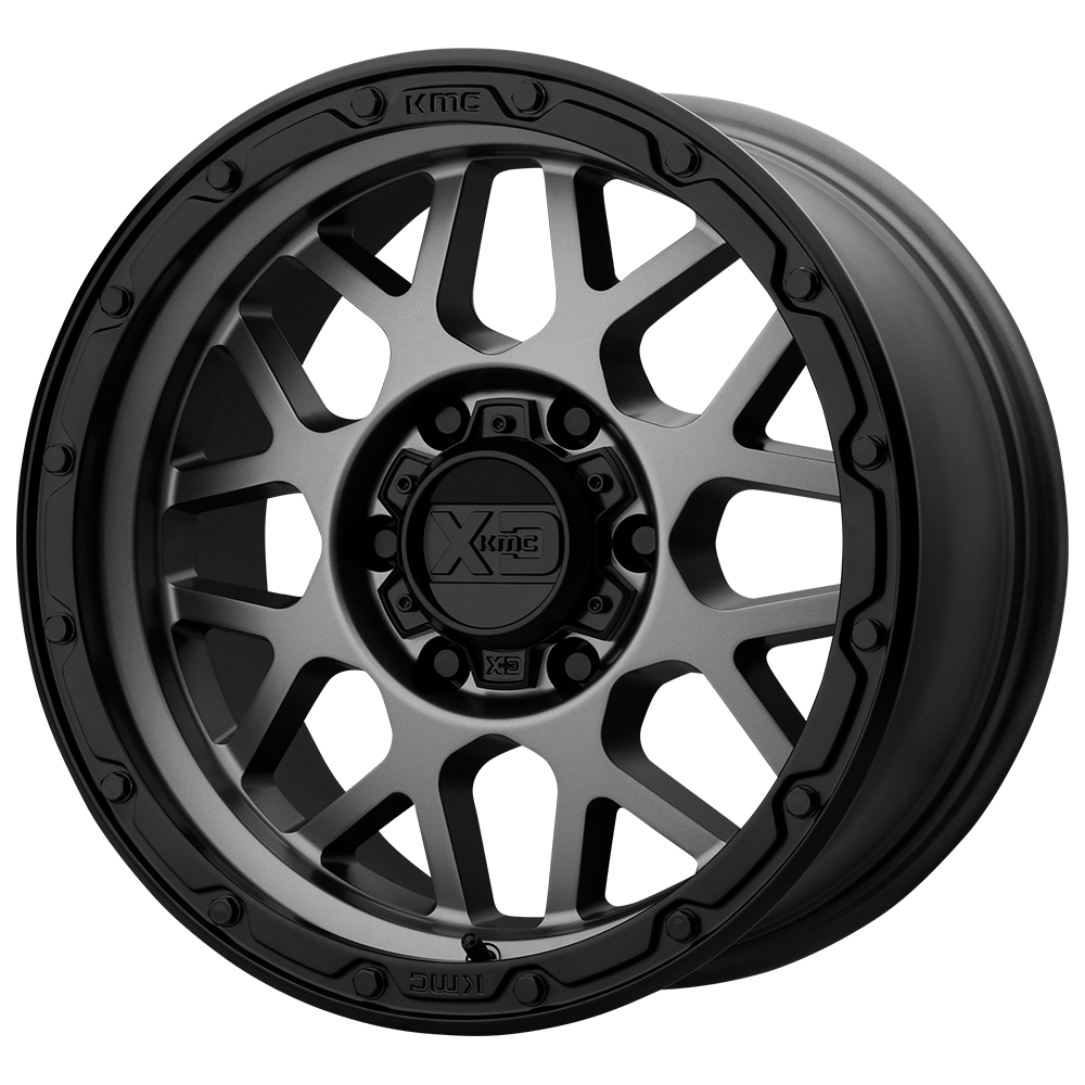 XD XD135 GRENADE OR 17X8.5 MATTE GRAY MATTE BLACK LIP 6X5.5 - XD13578568400