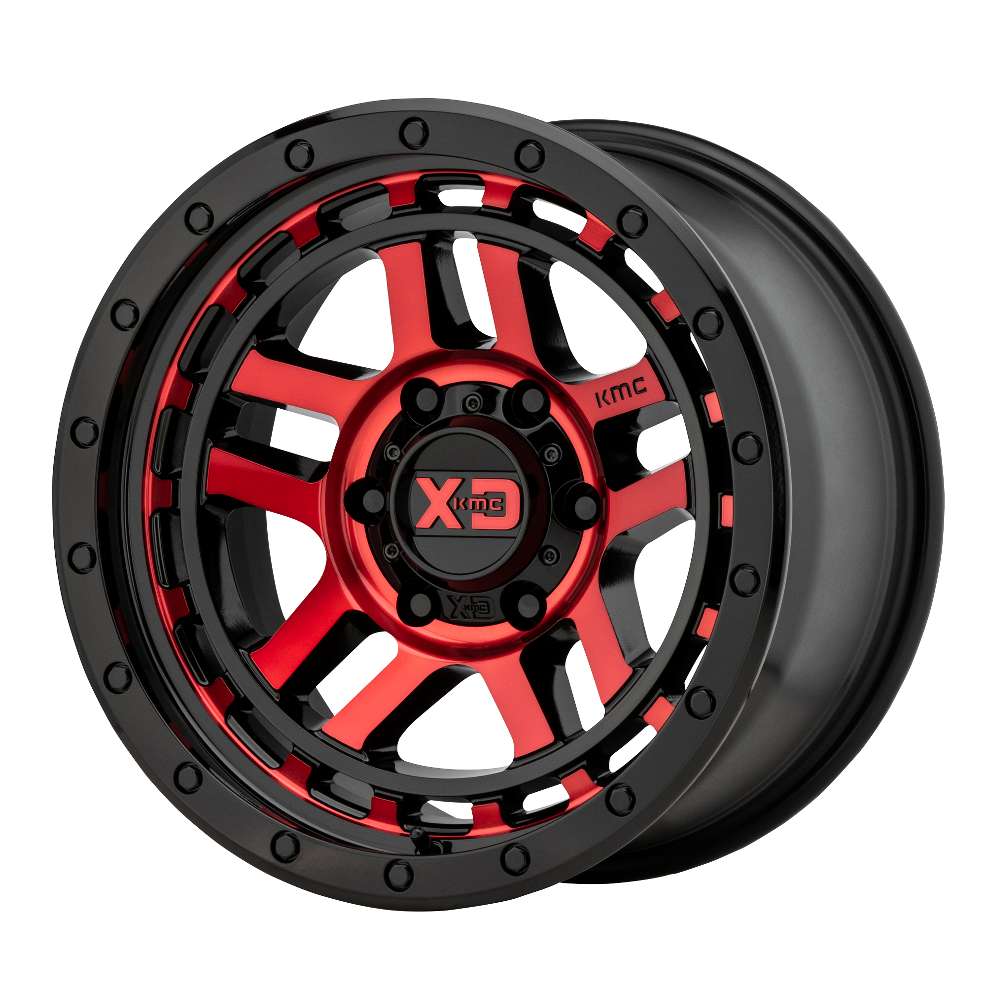 XD XD140 RECON 18X8.5 GLOSS BLACK MACHINED WITH RED TINT 5X5.0 - XD14088550900