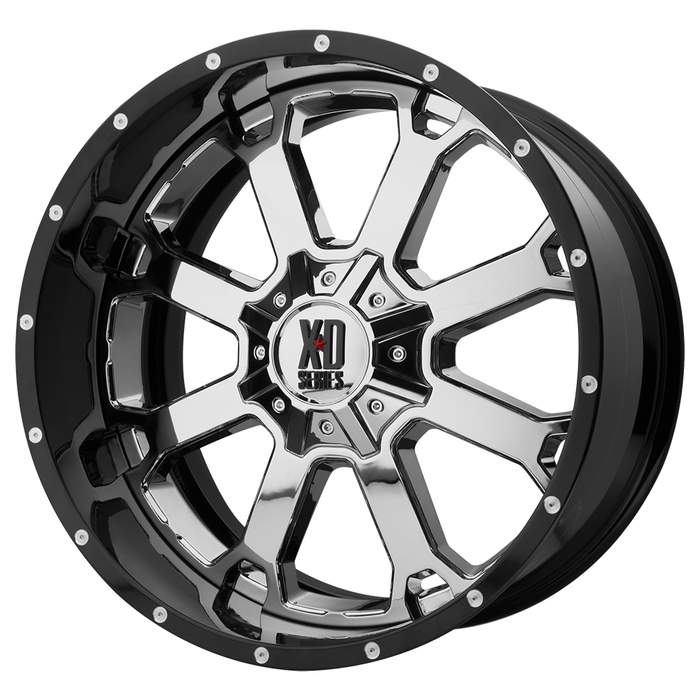 XD XD202 BUCK 25 20X10 CHROME CENTER GLOSS BLACK MILLED LIP 6X135 - XD202-20106318NCB