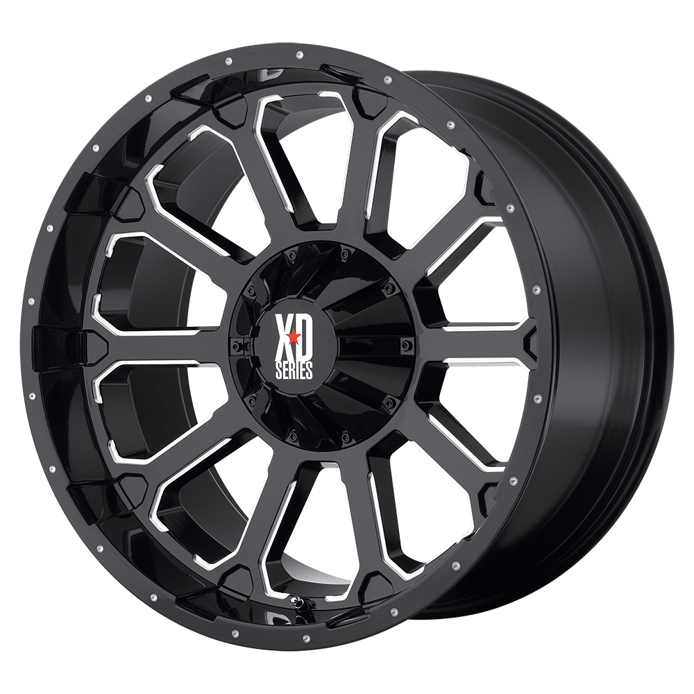 XD XD806 BOMB 18X9 GLOSS BLACK WITH MILLED ACCENTS 5X4.5 - XD80689012300T