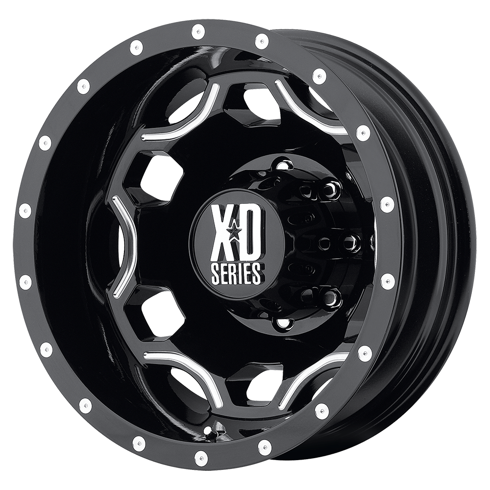 XD XD814 CRUX 17X6 GLOSS BLACK WITH MILLED ACCENTS 8X200 - XD81476082394N
