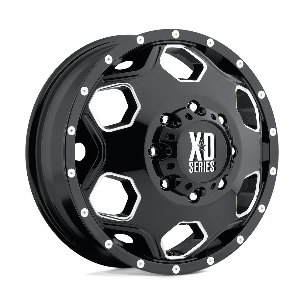XD XD815 BATALLION 22X8.25 GLOSS BLACK WITH MILLED ACCENTS 8X6.5 - XD81522890398N