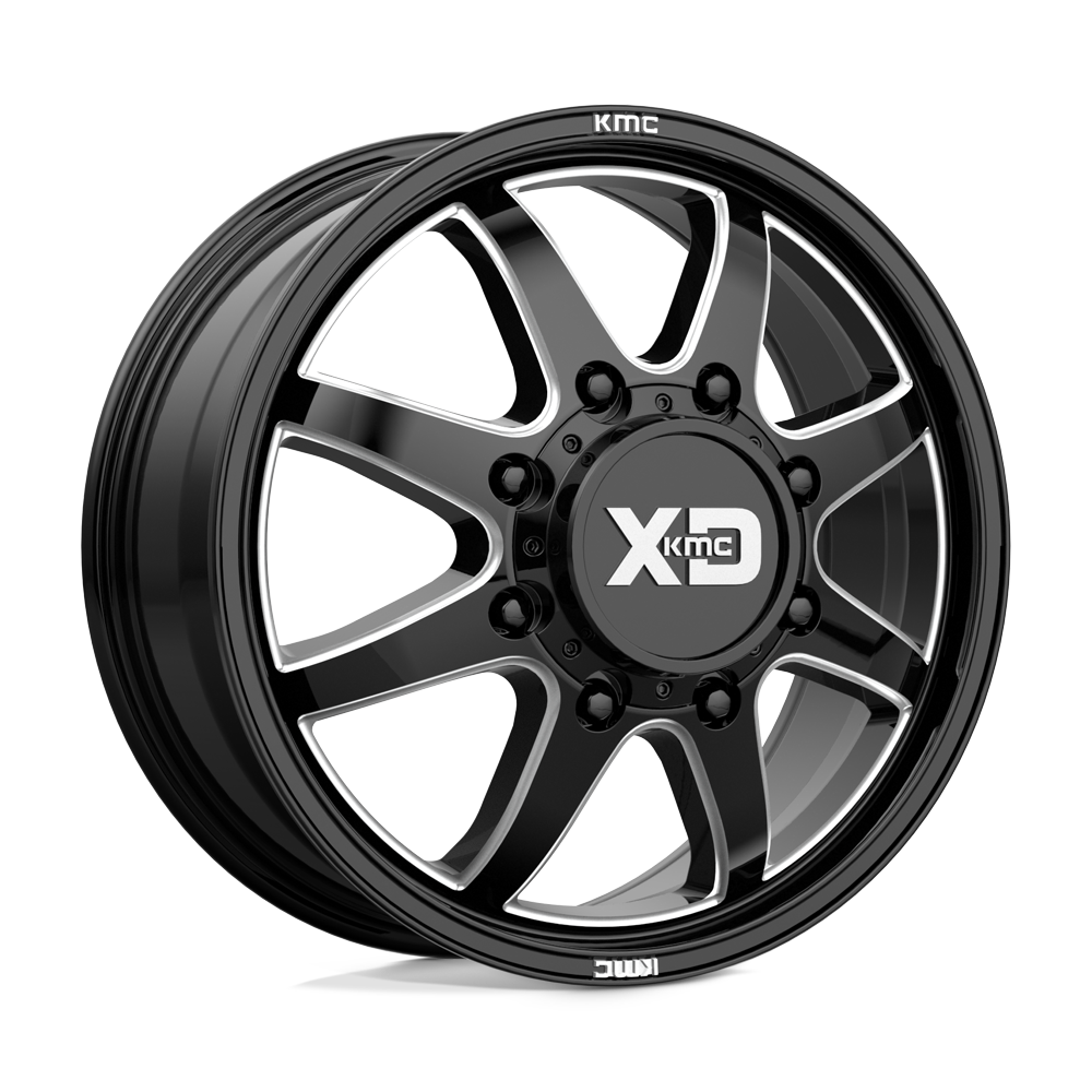 XD XD845 PIKE DUALLY 22X8.25 GLOSS BLACK MILLED - FRONT 8X170 - XD845282873105