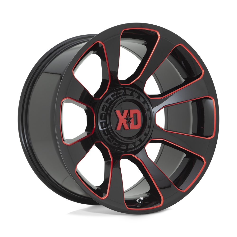 XD XD854 REACTOR 20X10 GLOSS BLACK MILLED WITH RED TINT 6X135/5.5 - XD85421067918N XD XD854 REACTOR 20X10 GLOSS BLACK MILLED WITH RED TINT 6X135/5.5 - XD85421067918N