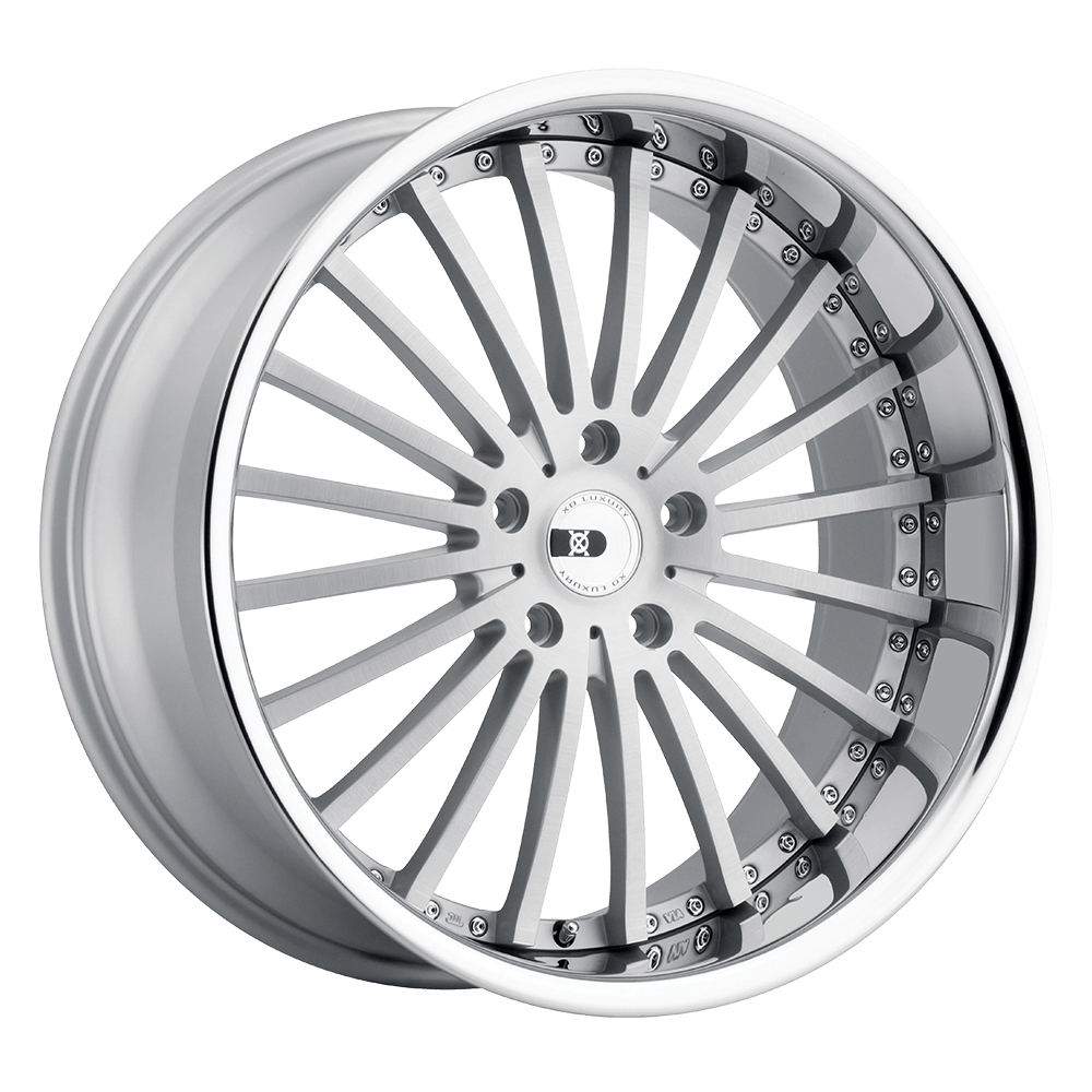 XO NEW YORK 20X8.5 MATTE SILVER W/ BRUSHED FACE & STAINLESS STEEL LIP 5X120 - 2085NEW205120S72