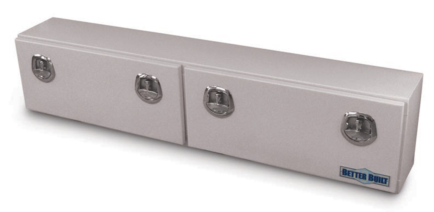 Top Mount; White Steel Truck Tool Box 72in.Lx12in.Wx16in.H Double Door 64210151
