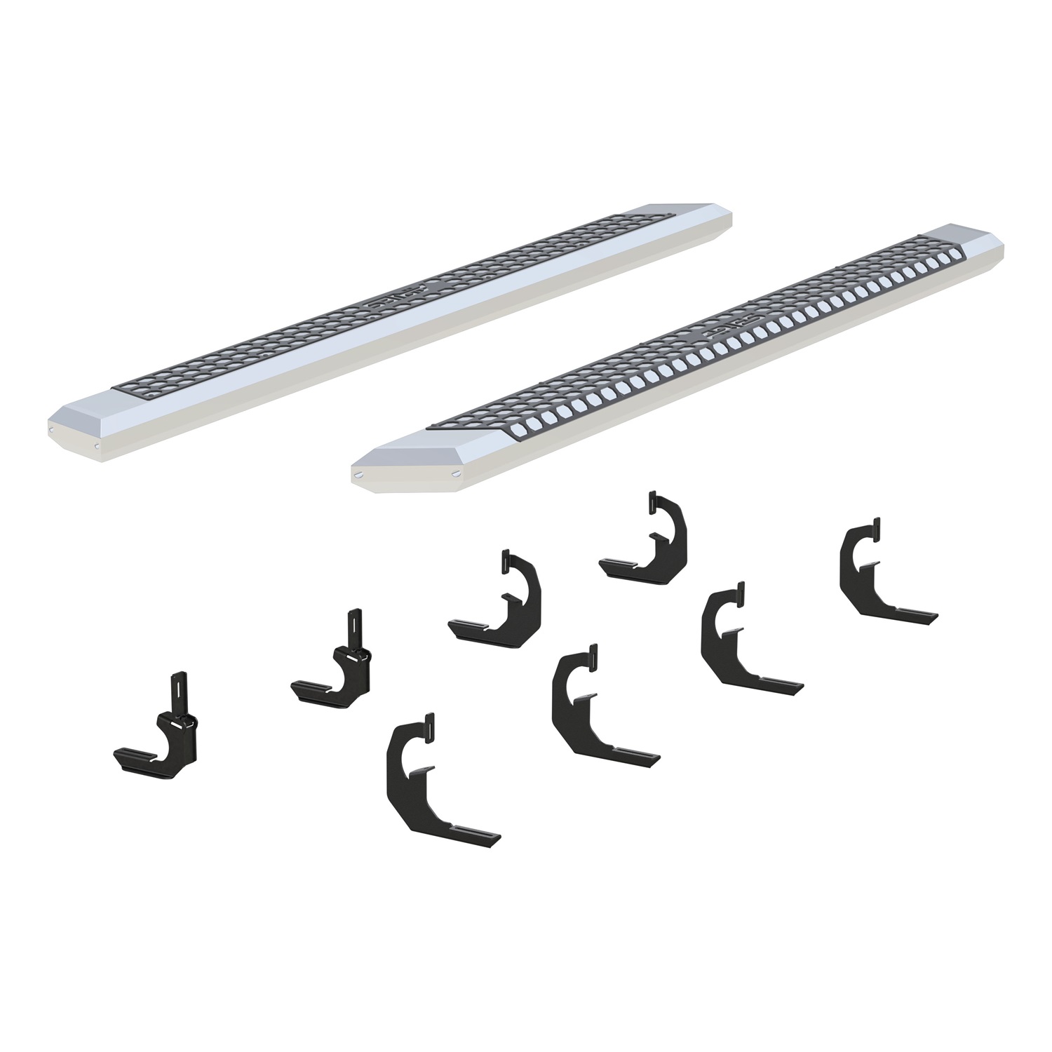 5.5 AdvantEDGE Side Bar with Brackets, Chrome Powder Coat 2555022