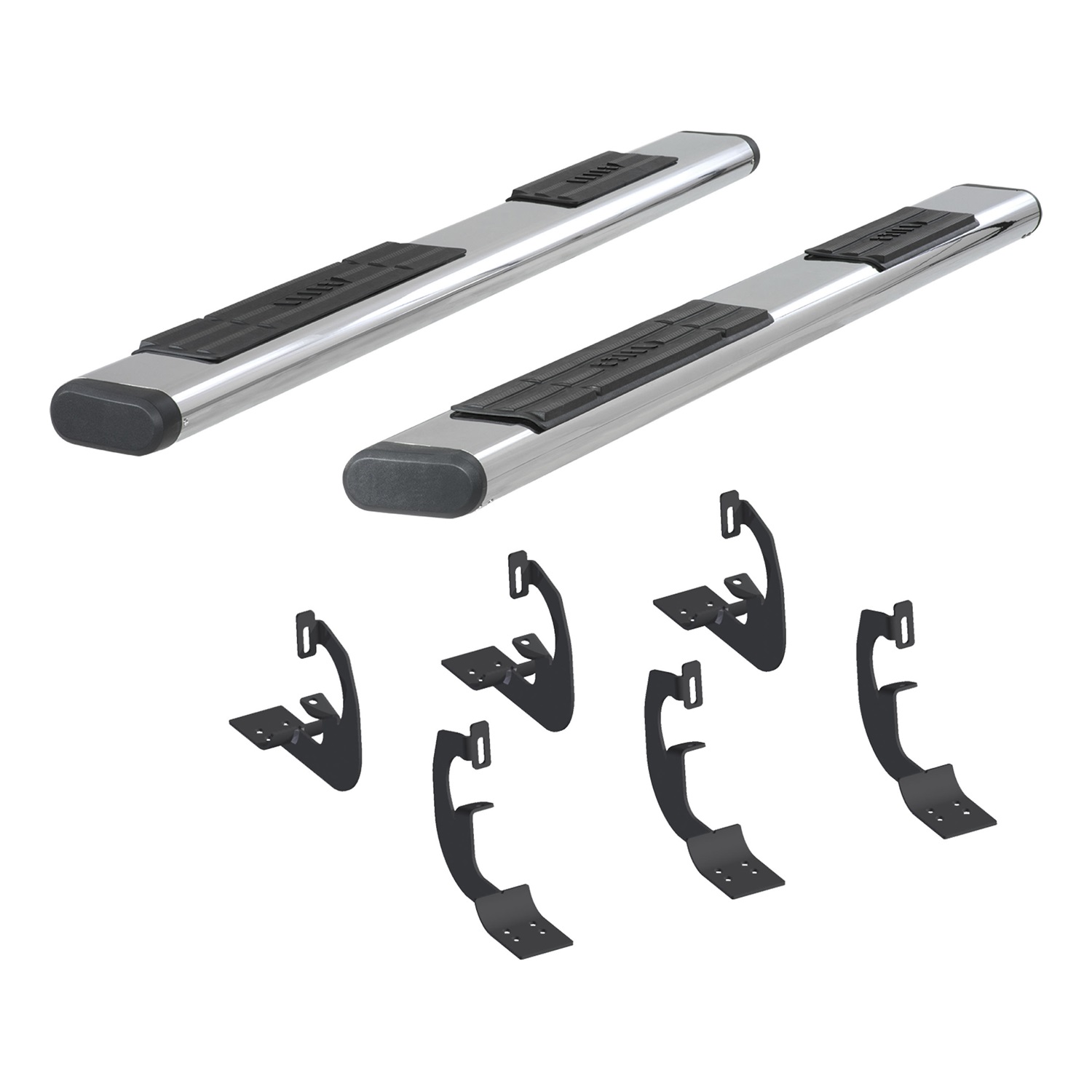 6 Oval Side Bar with Brackets, Polished Stainless 4444005