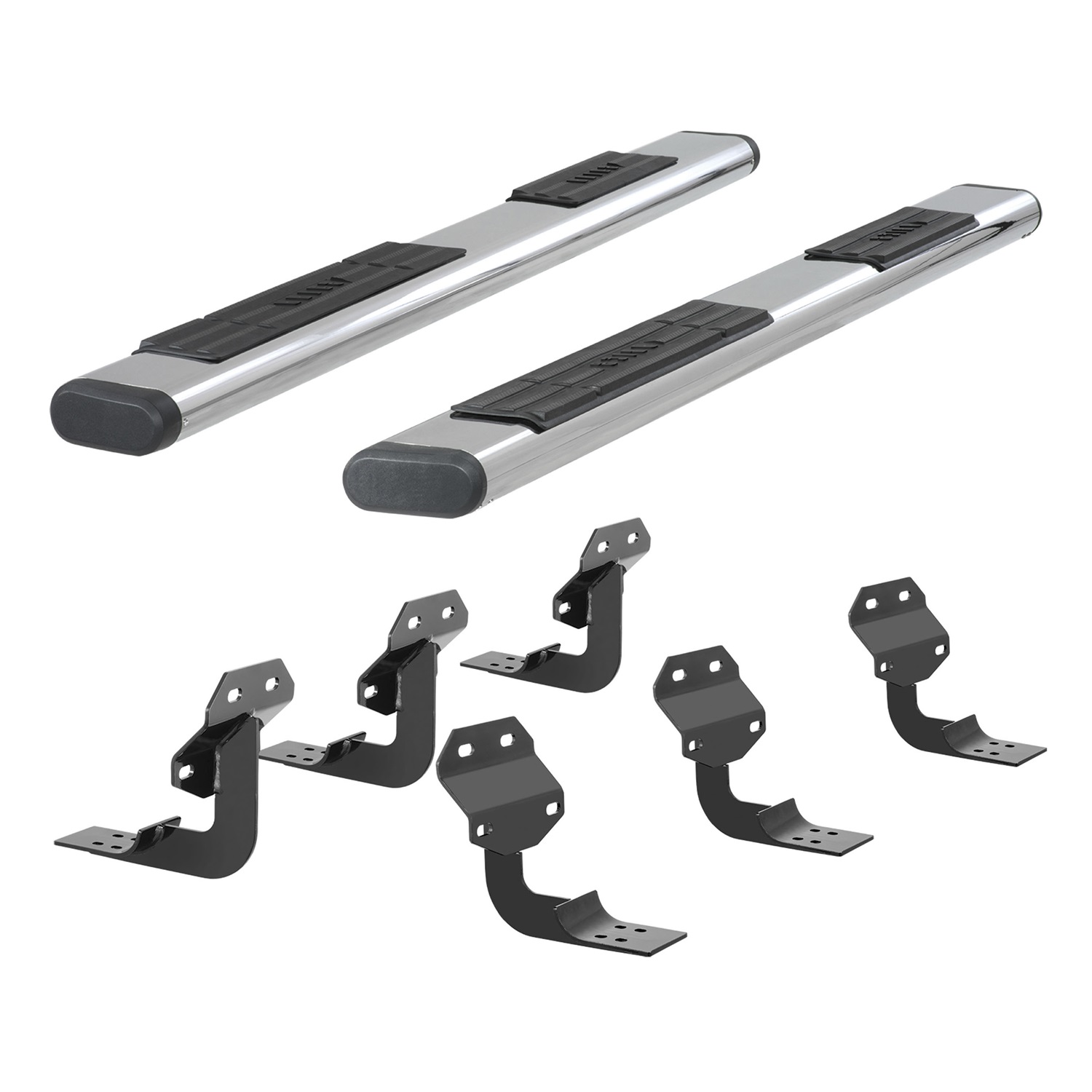 6 Oval Side Bar with Brackets, Polished Stainless 4444012