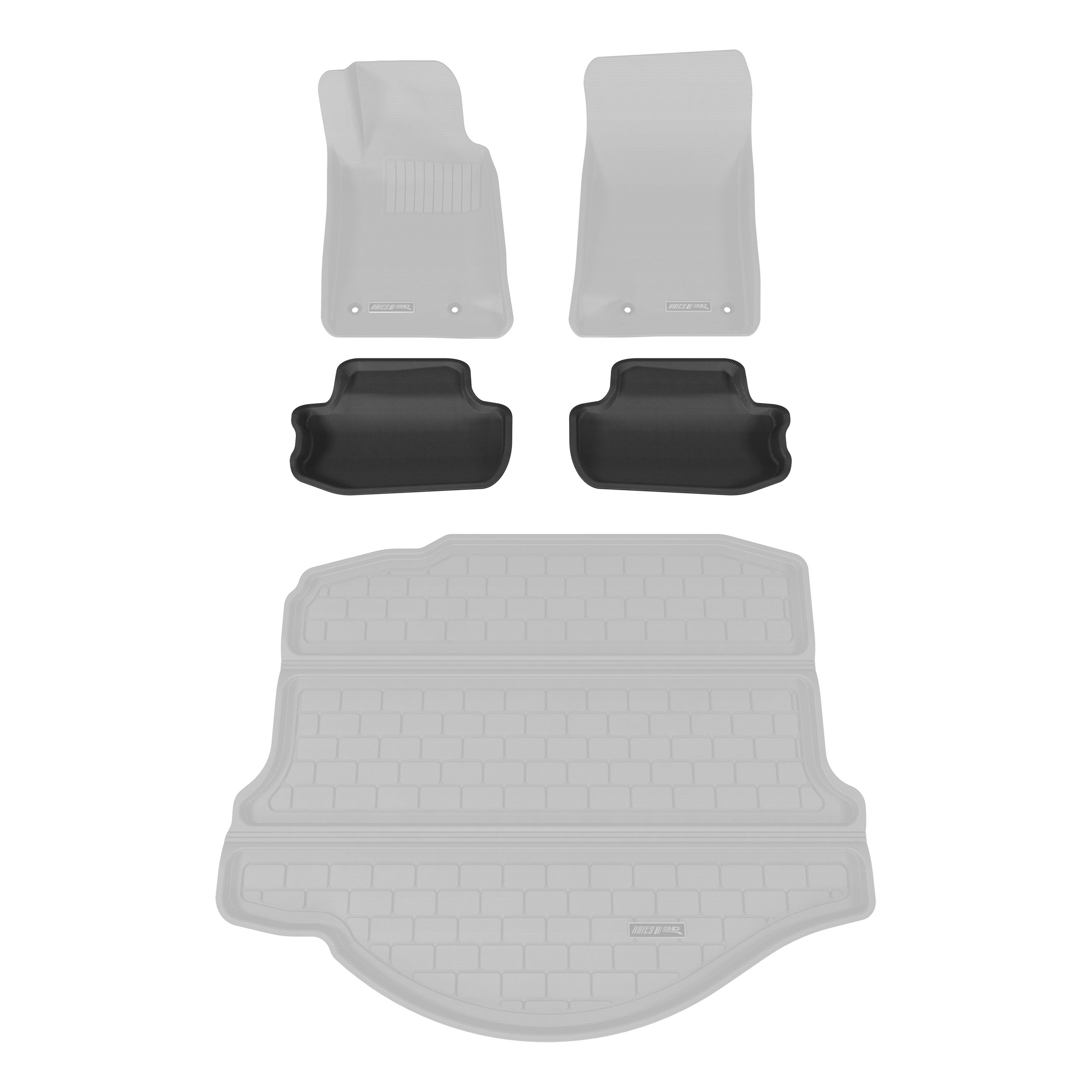 StyleGuard Floor Liners Second Row Black CH01721509