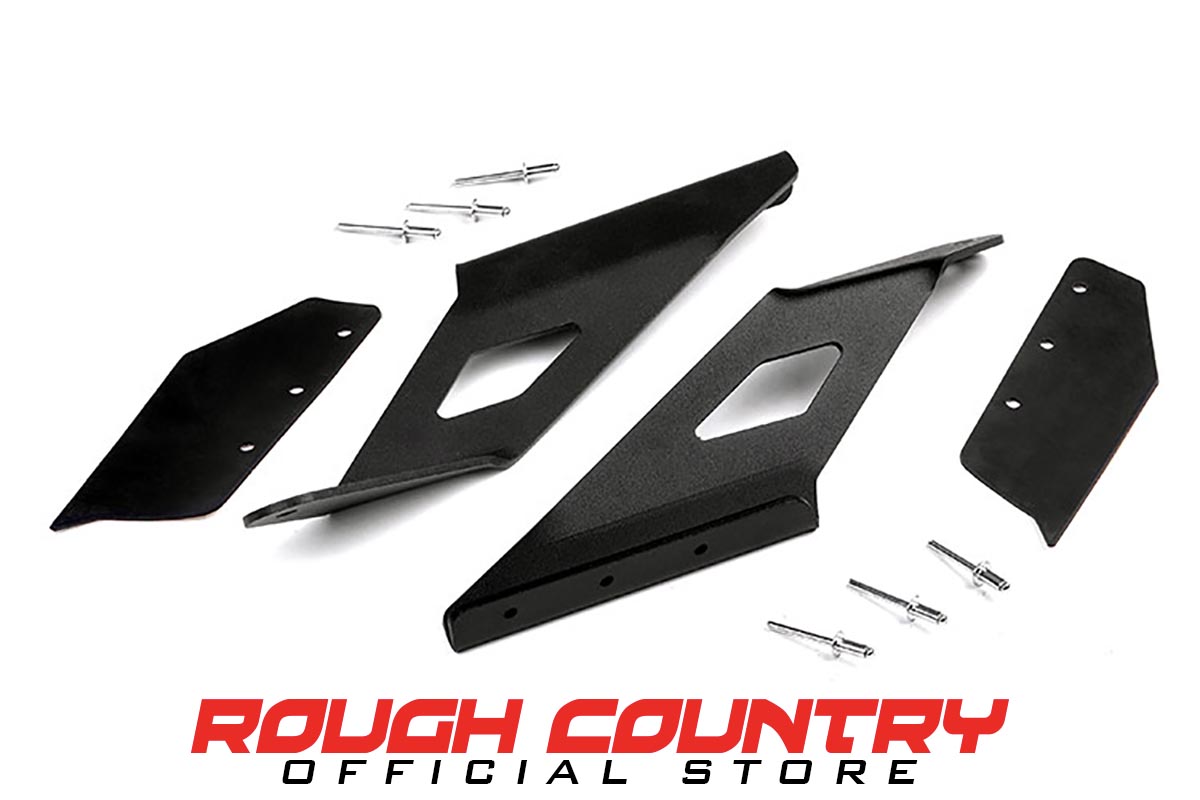 54-inch Curved LED Light Bar Upper Windshield Mounting Brackets (GM HD Pickup) 70514A