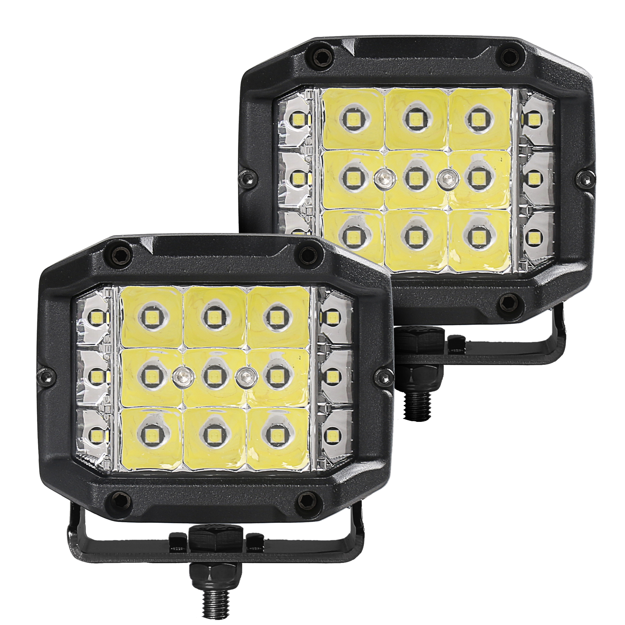 Bright Series Lights - Pair of 4x3 Sideline Cube LED Spot Light Kit 750300323SCS