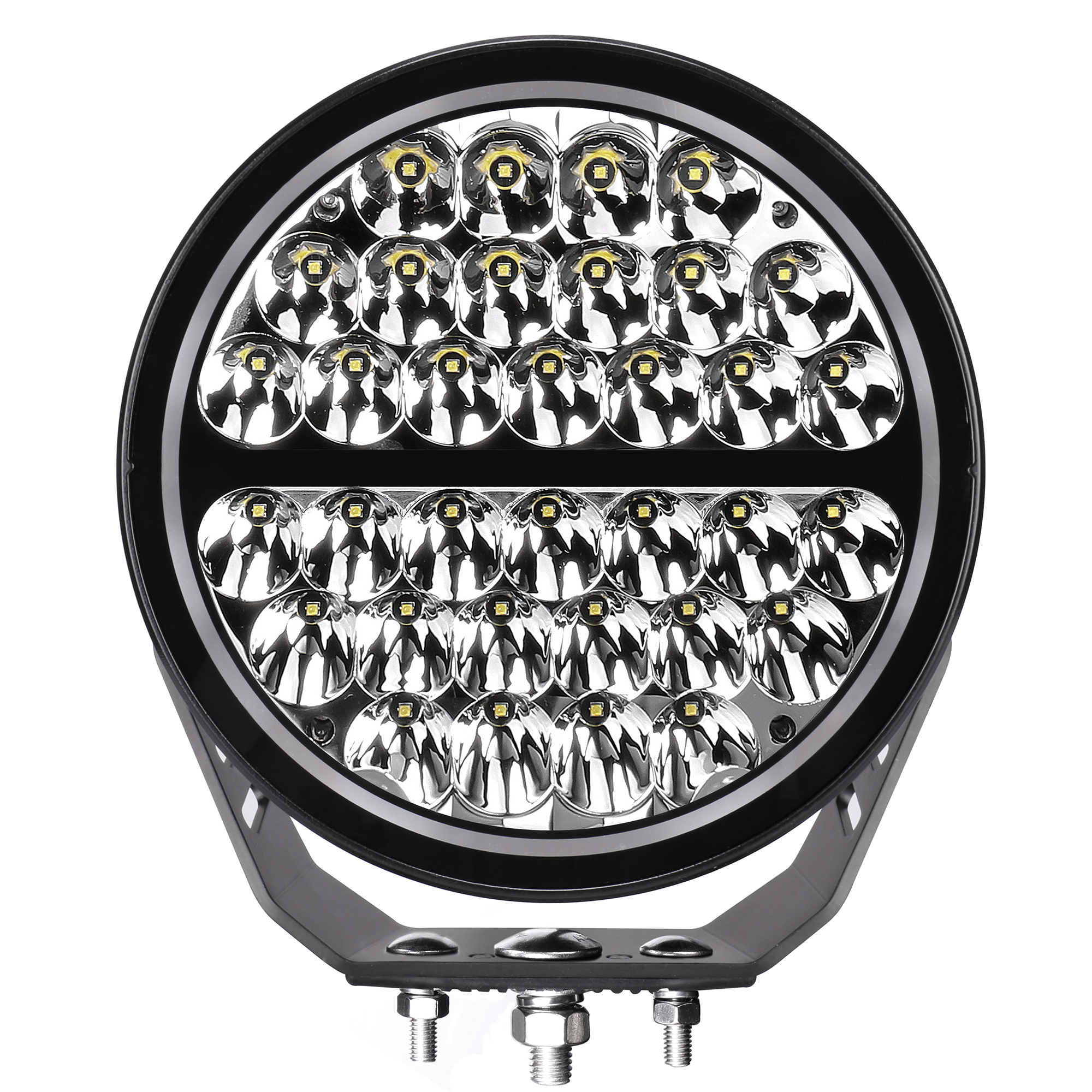 Blackout Series Light 9" Round Single LED Spot Light Kit W/Daytime Running Light 751700911SRS