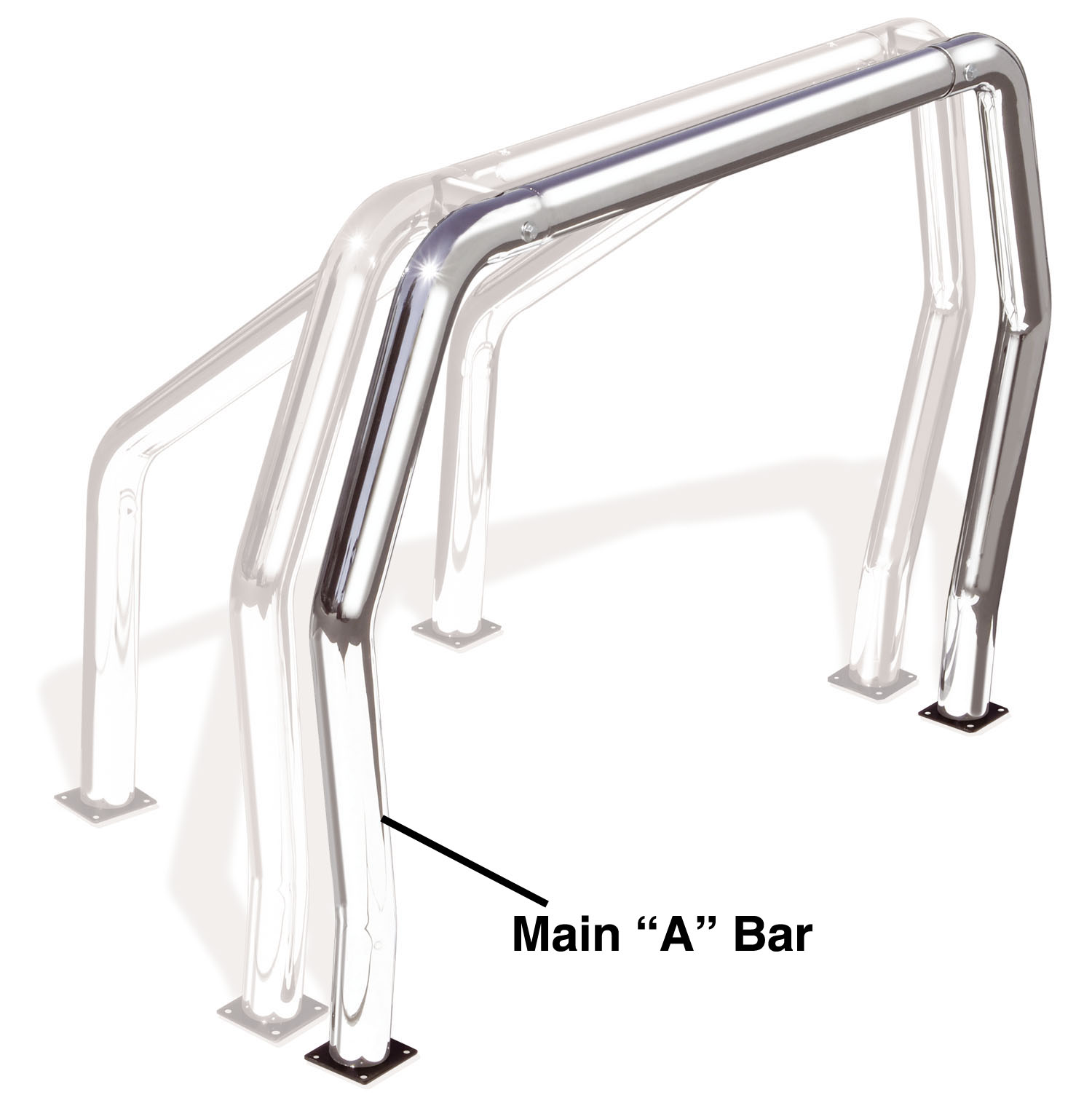 Front Main A Bed Bar - Stainless 91001PS
