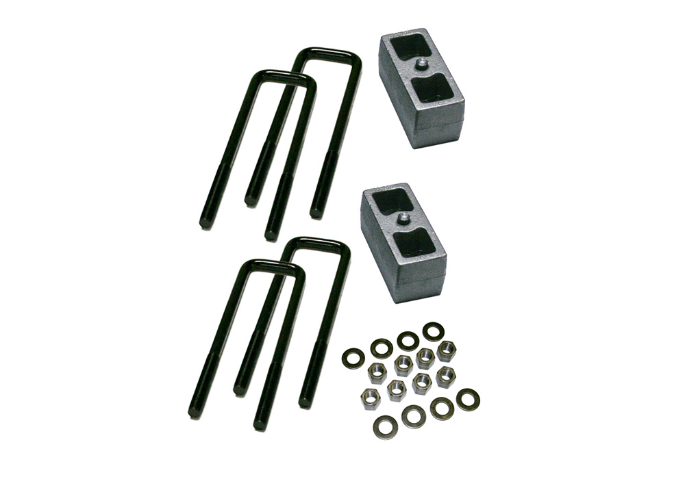 2in. Rear Block Kit-89-96 Toyota PU 4WD Shrt Bed Std Cab w/ 3.312 in. Wide Ubolt 7227