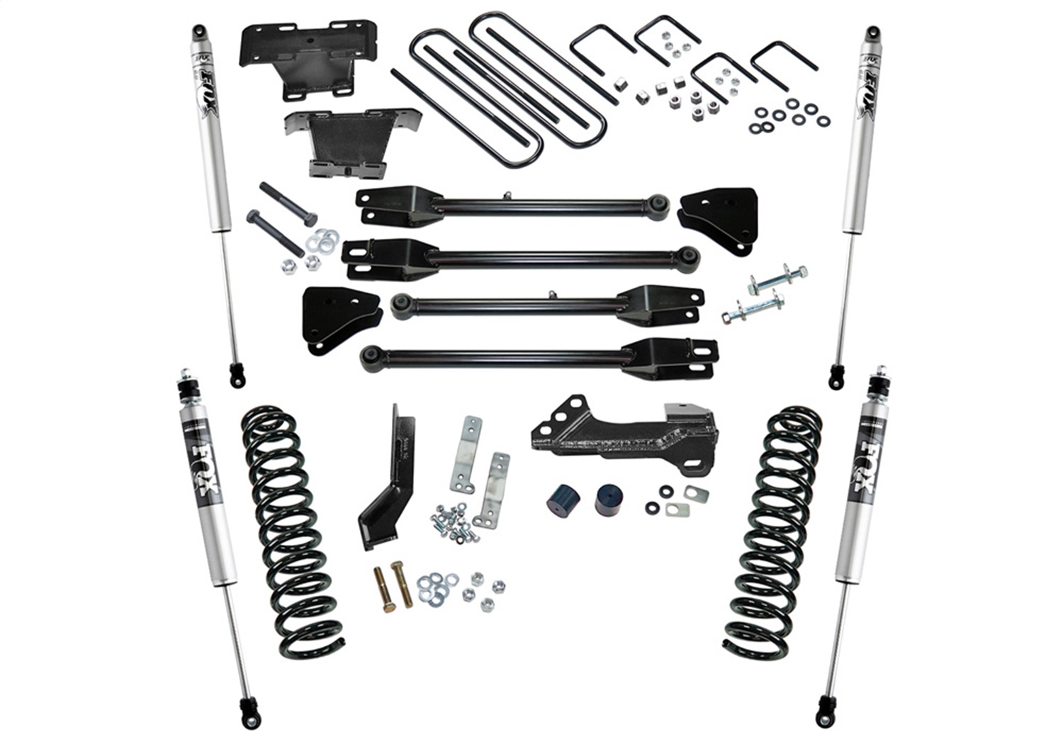4 inch 4-LINK Lift Kit with Fox 2.0 Series Shocks K166F
