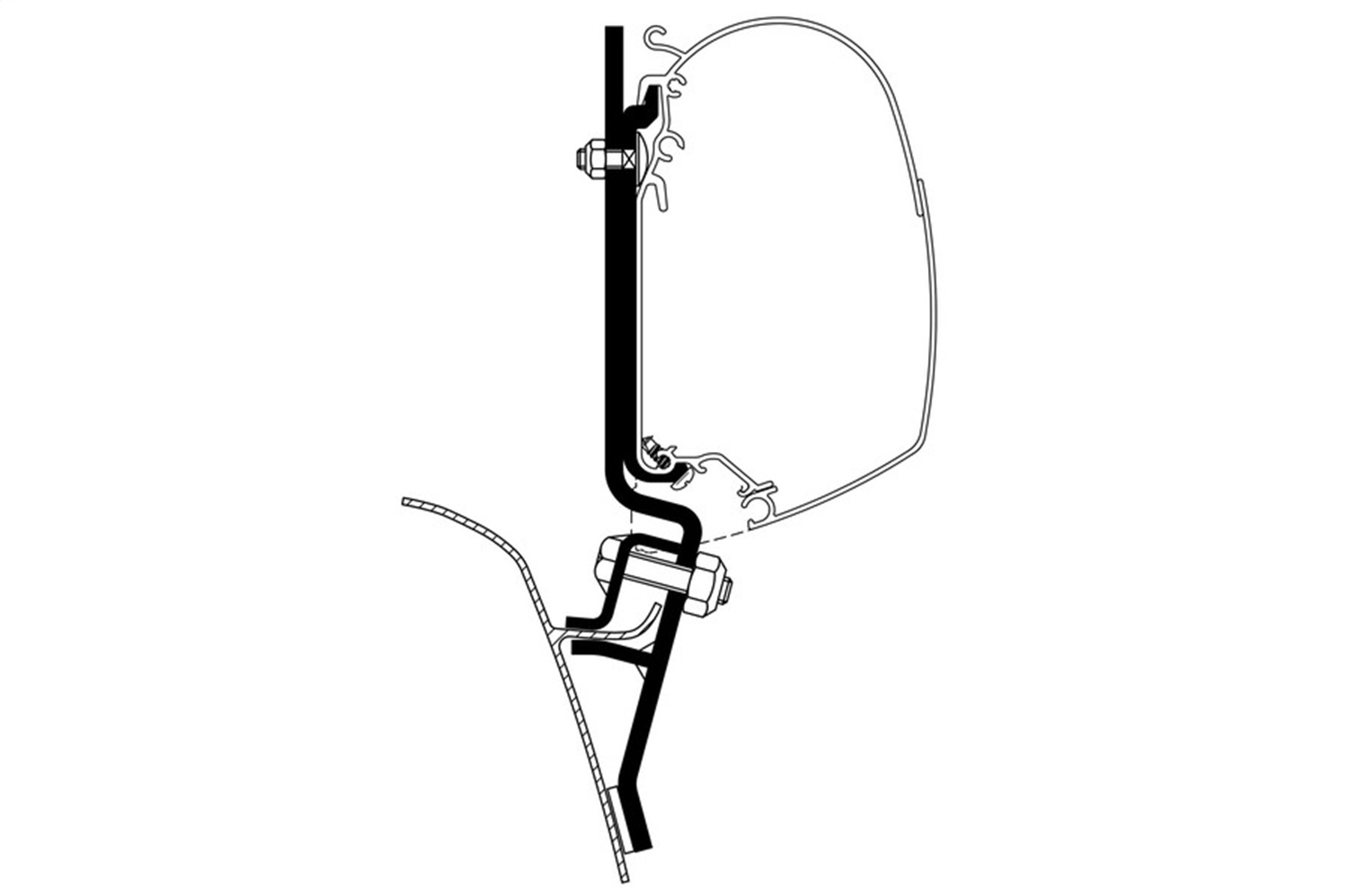 VW T2 Adapter (for use with direct mount awnings) 307880