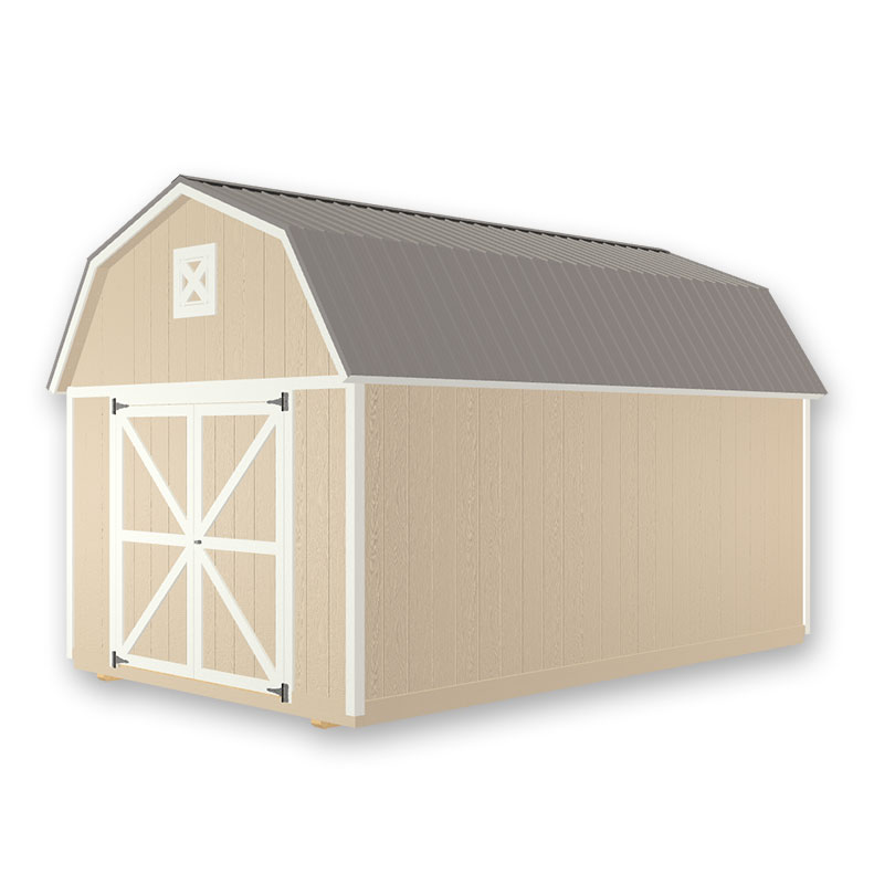 10x16 Shed 701 - Barn Mayberry with Metal Roof and 2 Lofts