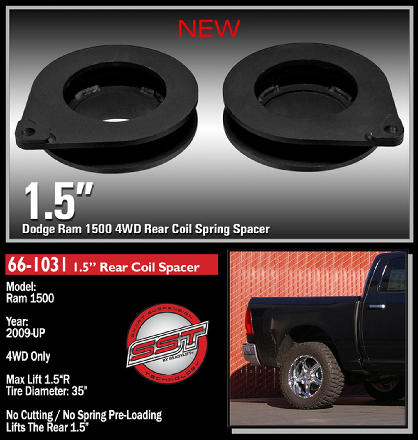 1.5'' Rear Coil Spacer 66-1031