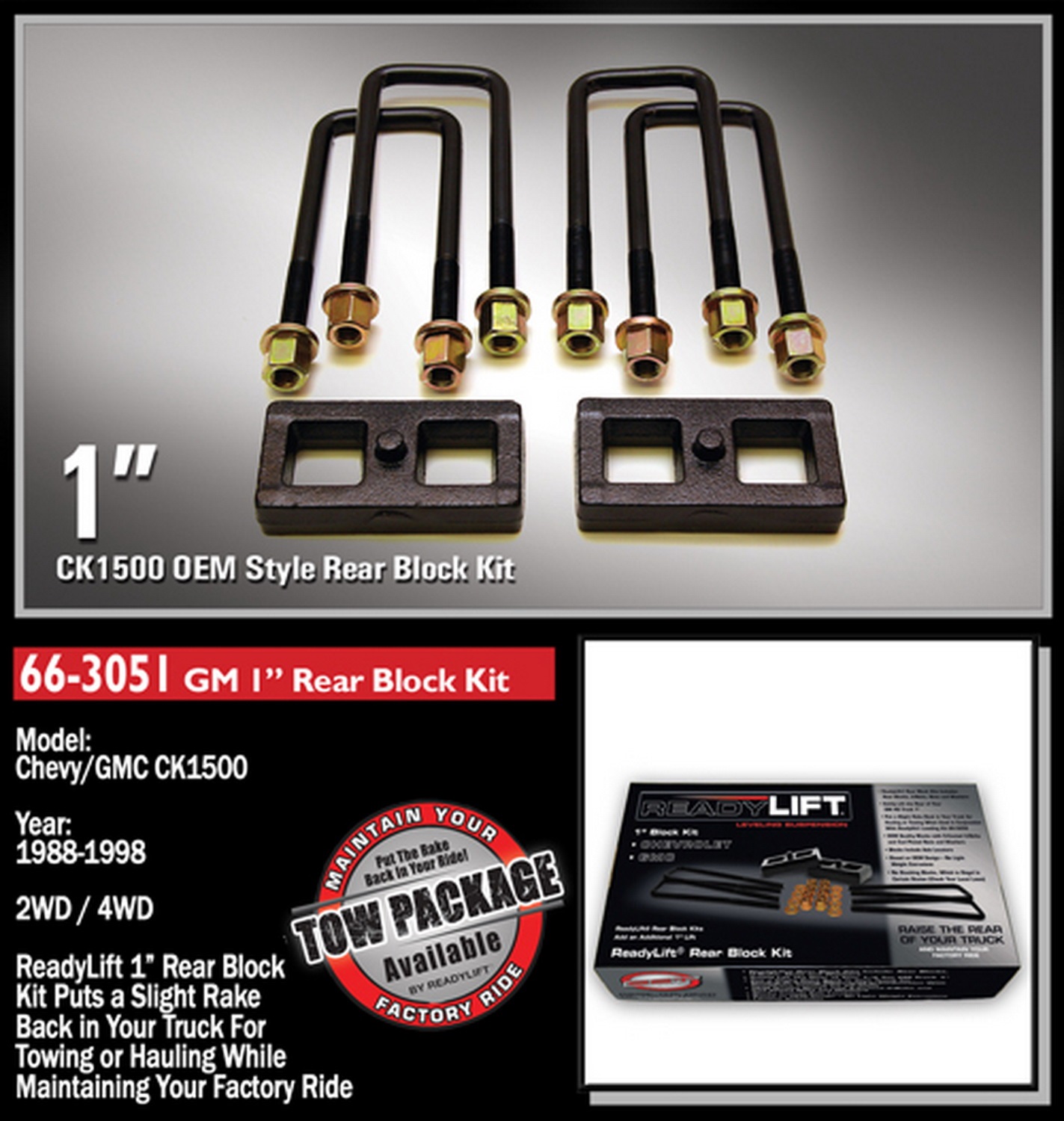 1'' Rear Block Kit 66-3051